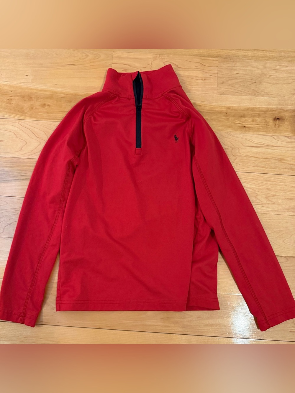 Polo by Ralph Lauren Red Quarter-Zip Performance Shirt size 6 NWOT